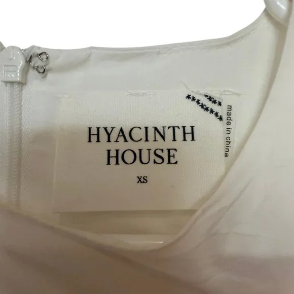 Hyacinth House Tuckernuck White Blue Embroidery Atlantic Mini Dress Size XS NWT - Picture 3 of 6